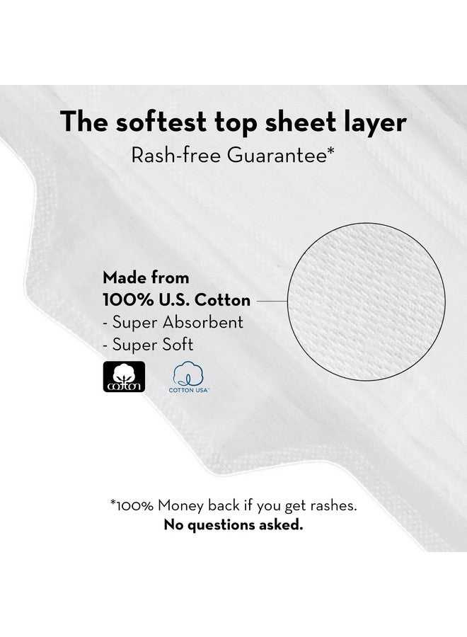 Plush Ultra-Thin Sanitary Pads For Women, 30 Cotton Sanitary Napkins- Pack Of 2 | 14 Medium Flow Xl + 16 Light Flow L + 4 Panty Liners For Rash Free Periods | Pure U.S. Cotton Pads With Disposable Pouch - Image 3