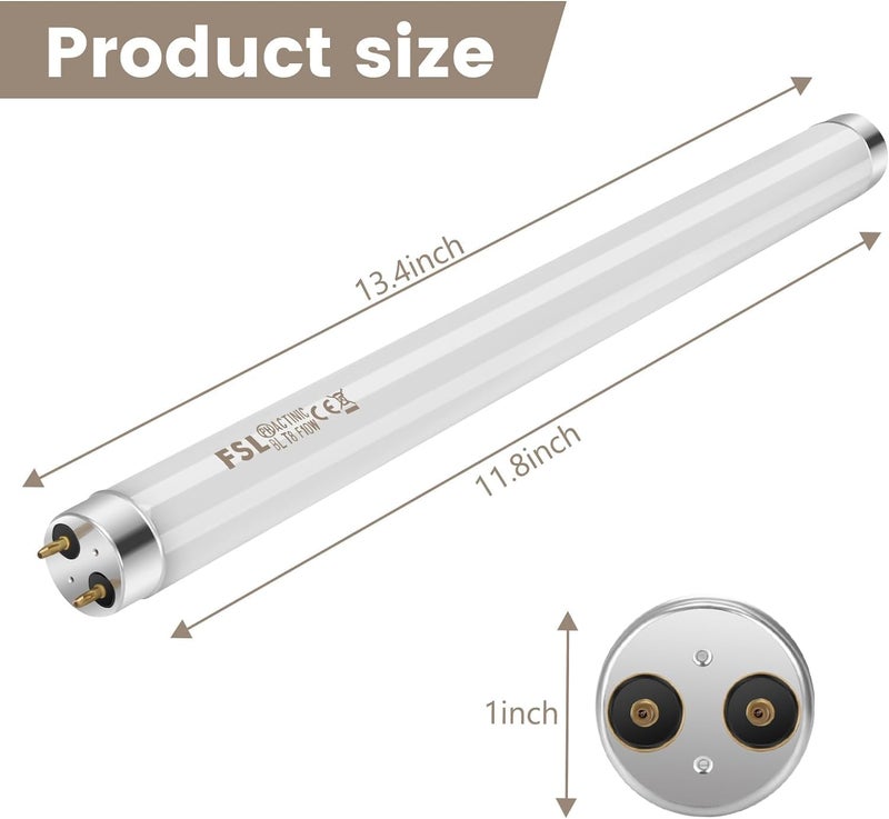 FUNI 2 Pack Replacement 10W UV Light Bulb for 20W Electric Bug Zapper,13inch 10W Pest Killer Replacement Bulbs,UV T8 Mosquito Zapper Lamp Light Ultraviolet Tube for 20 Watt Insect Mosquito Zapper Killer - Image 2