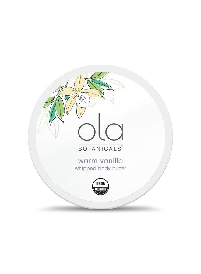 Dr. Mercola Ola Botanical Warm Vanilla Whipped Body Butter, 4 Oz. (113 g), Deeply Hydrate & Nourish, Organic Shea Butter, USDA Organic, Non-GMO - Image 1