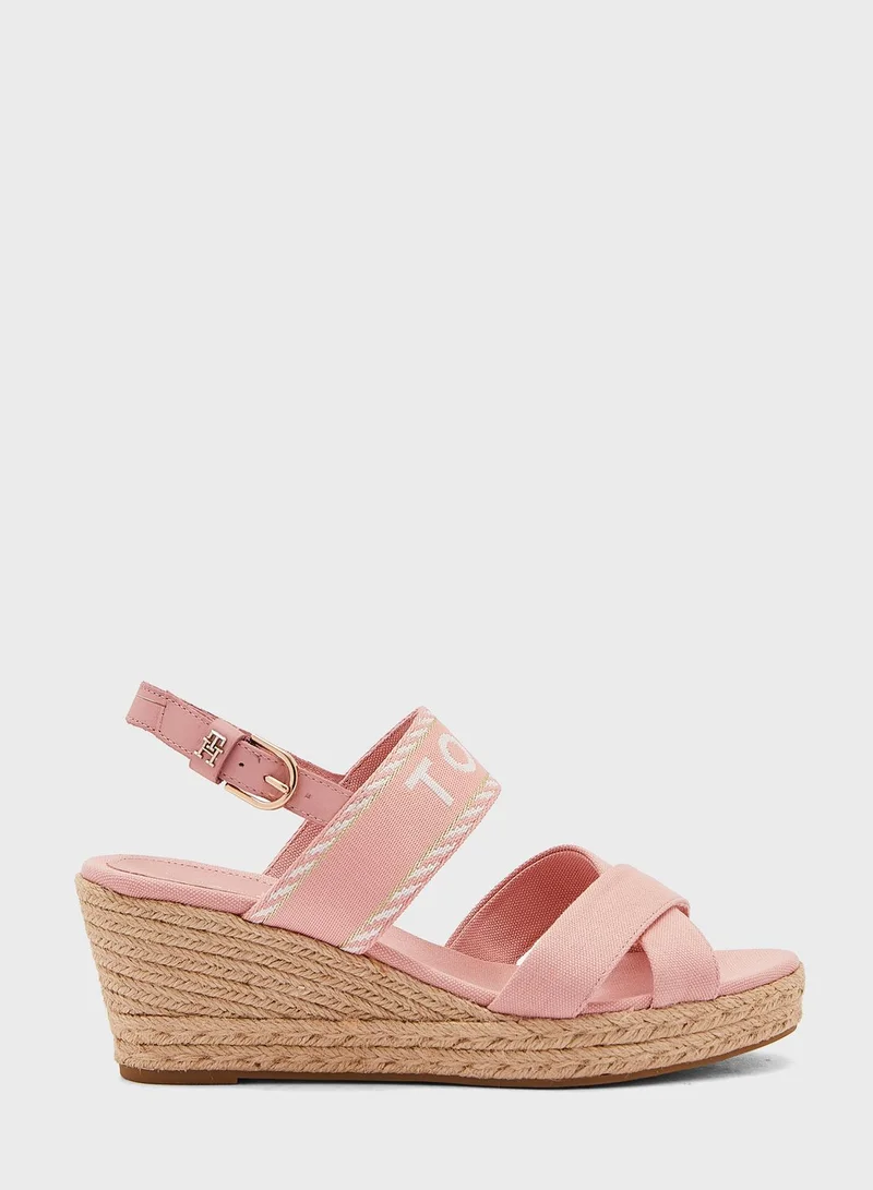 TOMMY HILFIGER Seasonal Mid Heel Wedge Sandals