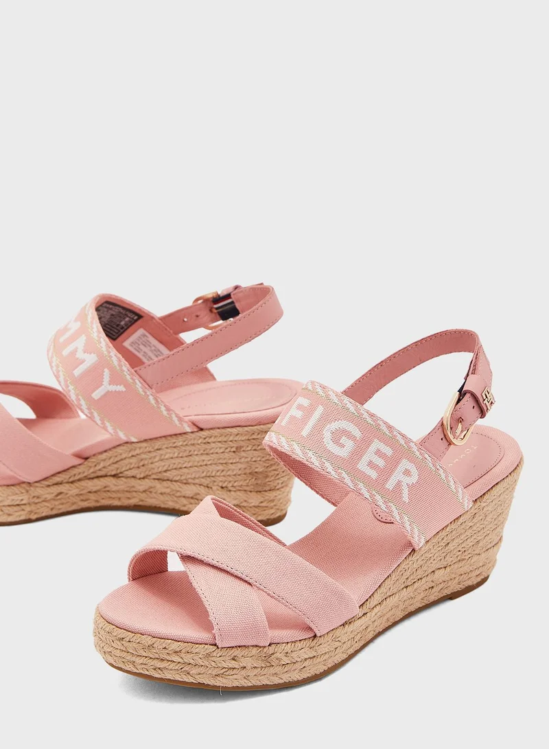TOMMY HILFIGER Seasonal Mid Heel Wedge Sandals