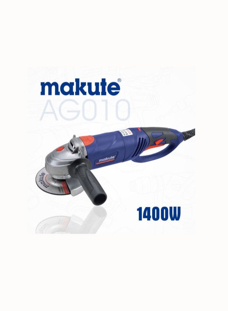 makute Professional Angle Grinder 1400W Blue 115mm AG010  - Image 1