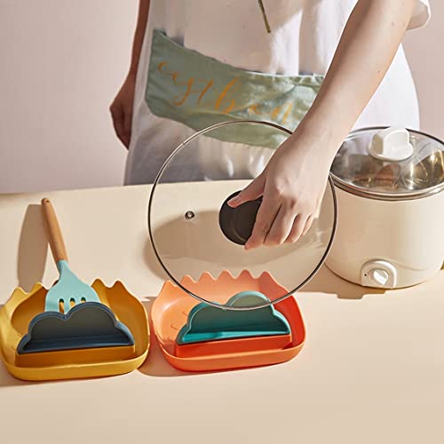 Wolpin Spoon Holder Spatula Rest 1 Pc (17 x 15 x 8 CM) | Kitchen Utensil Holder Stand for Cooking Spoon Ladle Pan Cover Lid Support Plastic Organizer Tool - Image 4