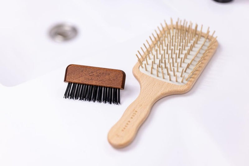 ACCA KAPPA Natural Paddle Hair Brush Wooden Pins Beechwood Anti-Static Scalp-Massage Detangler - Image 5