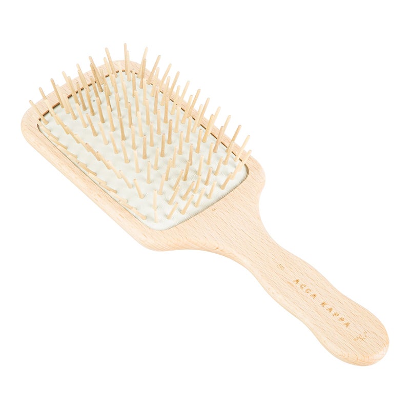 ACCA KAPPA Natural Paddle Hair Brush Wooden Pins Beechwood Anti-Static Scalp-Massage Detangler - Image 1