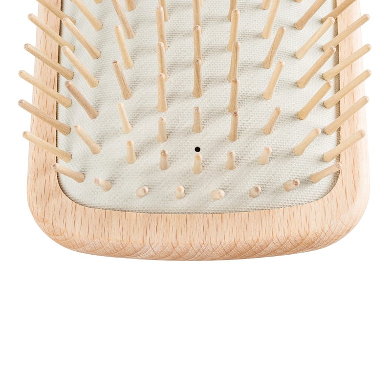 ACCA KAPPA Natural Paddle Hair Brush Wooden Pins Beechwood Anti-Static Scalp-Massage Detangler - Image 4