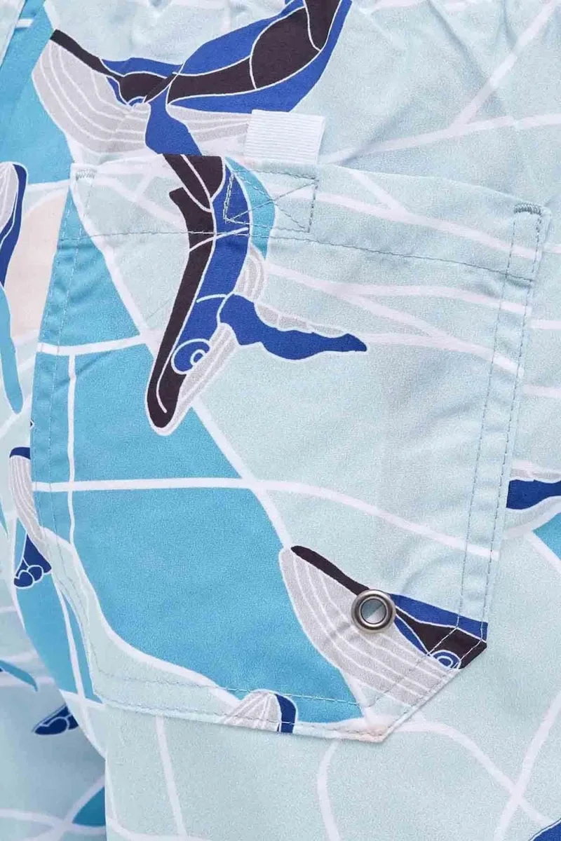 تودورس Men's Standard Fit Quick Dry Patterned Swimsuit Swim Shorts
