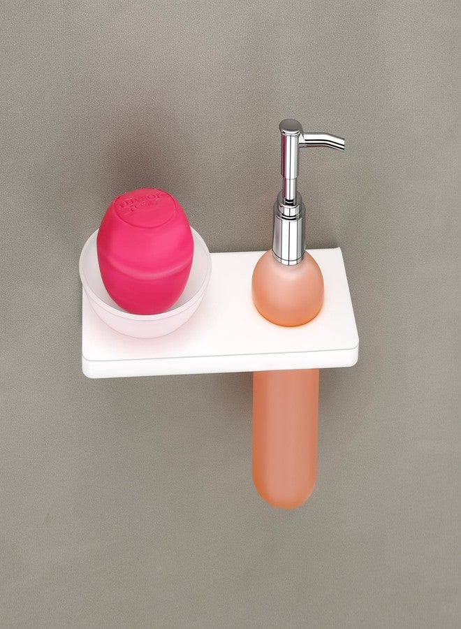 HAPPI Unbreakable Acrylic Soap Dish with Liquid Dispenser, Soap Stand, Soap Case, Soap Holder Stand Wall Mounted for Bathroom with Removable Drain Tray (White) - Image 3