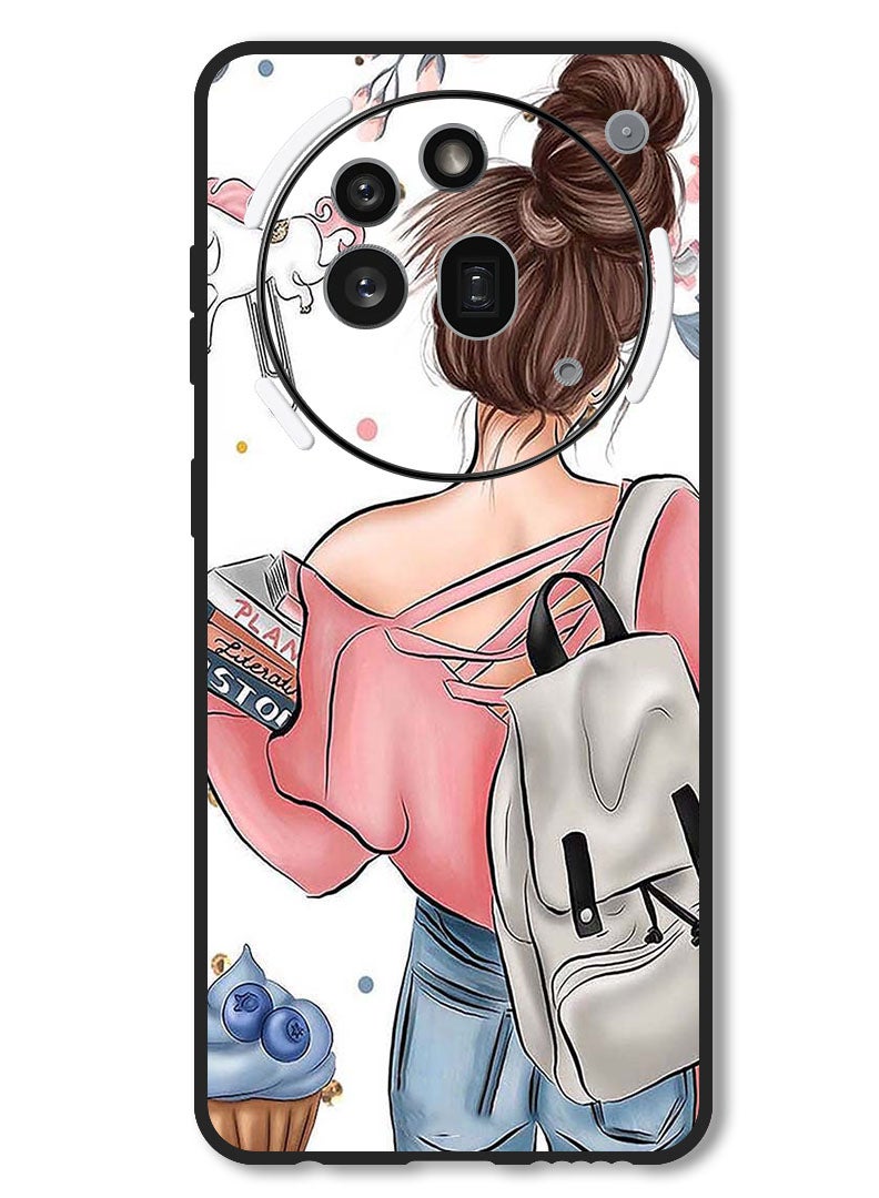 Theodor Case Compatible with Nothing Phone 3a Pro Protection Shockproof Bumper Cover School Girl - Image 1