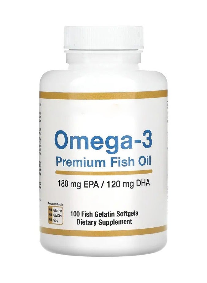 CALIFORNIA GOLD - Premium Omega-3 Fish Oil Concentrated Formula with EPA and DHA for Optimal Lipid Profile and Immune Support - Gluten-Free, Non-GMO - 100 Fish Gelatin Softgels（Packaging may vary） - Image 1