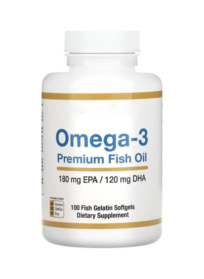 CALIFORNIA GOLD - Premium Omega-3 Fish Oil Concentrated Formula with EPA and DHA for Optimal Lipid Profile and Immune Support - Gluten-Free, Non-GMO - 100 Fish Gelatin Softgels（Packaging may vary） - Image 1