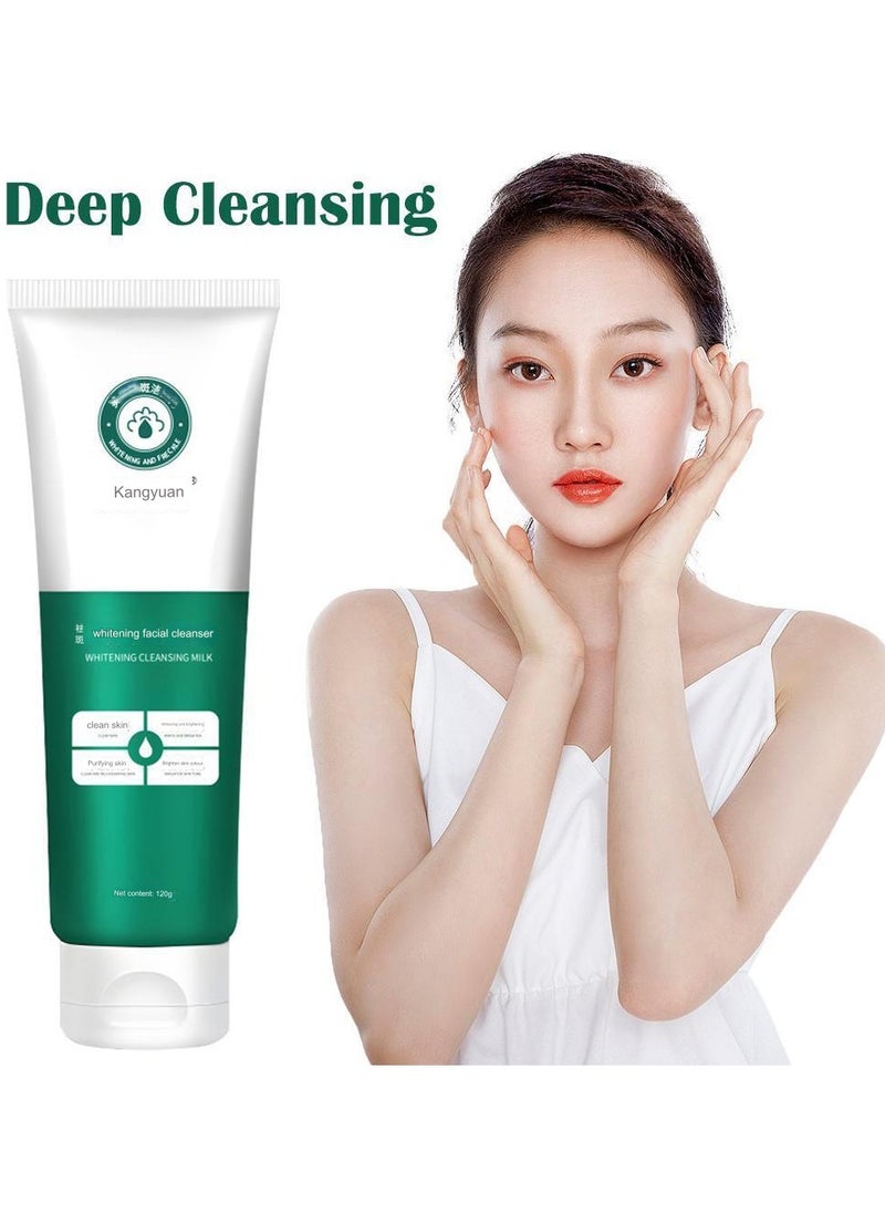 KANGYUAN Whitening Facial Cleanser Deep Cleaning Moisturizer Oil Control Shrink Pore Remove Blackhead Acne Exfoliation Brighten Face Wash  - Image 1