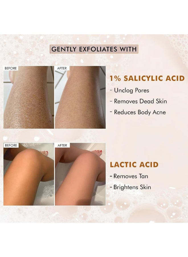 إم كافيين صابون مكافيين المقشر لإزالة السمرة - 1% حمض الساليسيليك وحمض اللاكتيك - عبوة من 3 قطع (100 غرام) | قهوة وجزيئات مقشرة - بشرة ناعمة ومشرقة | صابون معطر برائحة الكراميل الحلو | صابون استحمام للنساء والرجال - Image 5