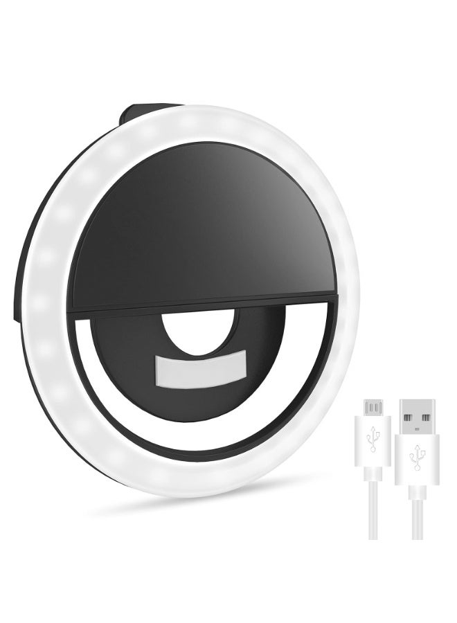 Ring Light Selfie Mobile Phone Rechargeable LED Camera Light for Video Shooting, Laptop Light for Video Conferencing (All Color Light and Flash) - Image 1