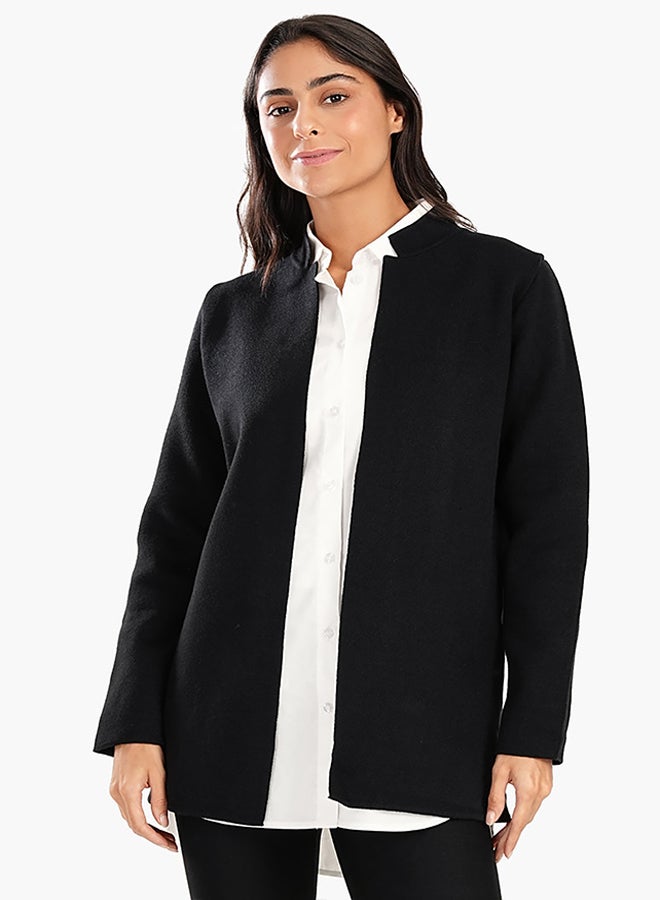 Carina Reverse Collar Open Front Jacket  - Image 1