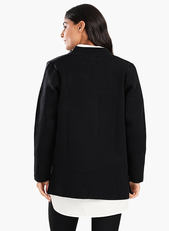 Carina Reverse Collar Open Front Jacket  - Image 3