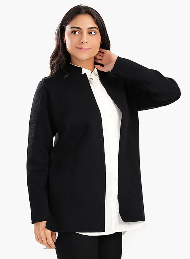 Carina Reverse Collar Open Front Jacket  - Image 2