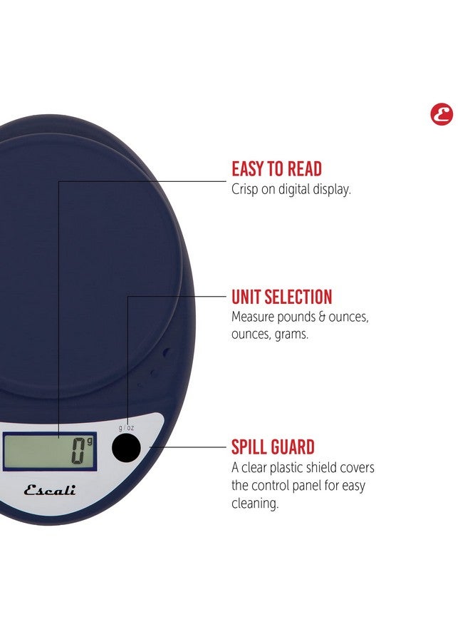 Escali Primo Digital Kitchen Scale 11Lb/5Kg, Royal Blue - Image 3