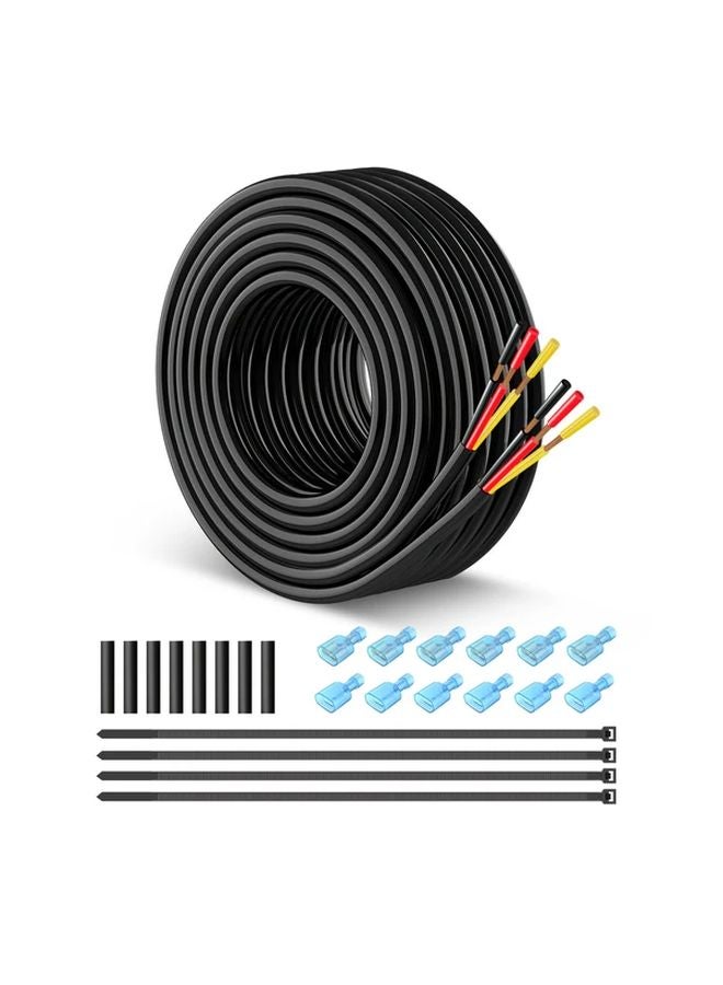 3937 بوصة 10 م 15 م سلك تمديد مرن من PVC ثلاثي النواة مقاوم للحرارة والبرودة لإضاءة المركبات - Image 2