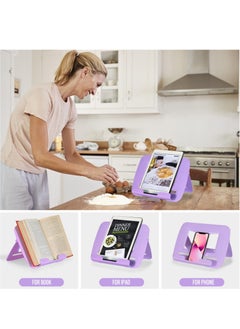KASTWAVE New Book Stand Book Holder Book Stand for Reading Adjustable Book Holder for Reading Not Prone to Rust and Corrosion (Purple)  - Image 3