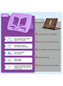 KASTWAVE New Book Stand Book Holder Book Stand for Reading Adjustable Book Holder for Reading Not Prone to Rust and Corrosion (Purple)  - Image 5