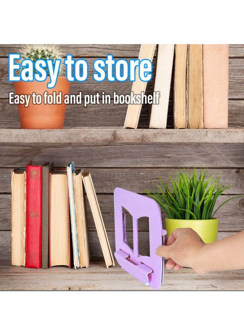KASTWAVE - New Book Stand Book Holder Book Stand for Reading Adjustable Book Holder for Reading Not Prone to Rust and Corrosion (Purple) - Image 1