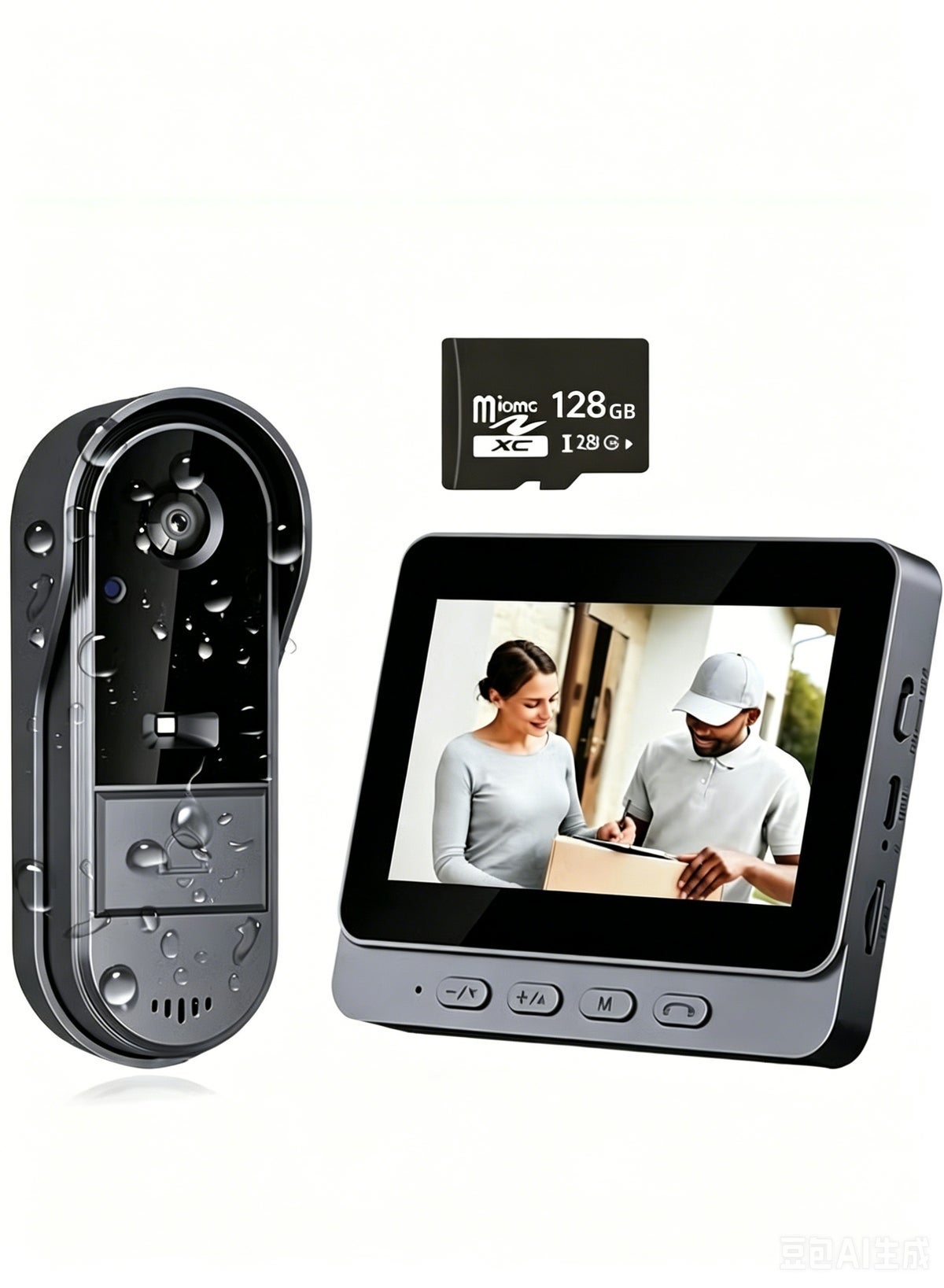 AMOROM AMOROM Doorbell Camera Wireless No Subscription 1080p 128GB