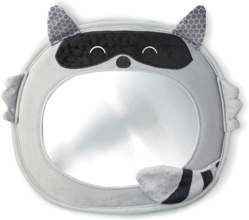 Diono Easy View Racoon Character Baby Car Mirror Safety Car Seat Mirror for Rear Facing Infant Fully Adjustable Wide Crystal Clear View Shatterproof Crash Tested - Image 2