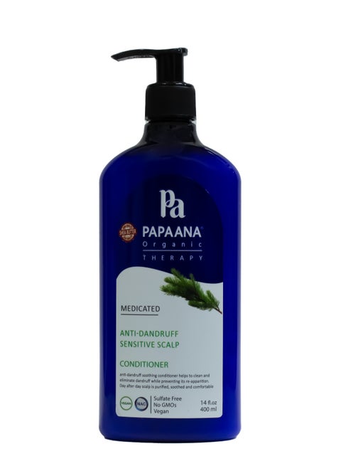 Papaana Organic Anti-Dandruff Sensitive Shampoo with Shea Butter – 400ml, Gentle & Hydrating Solution for Sensitive Scalps with Shea Butter