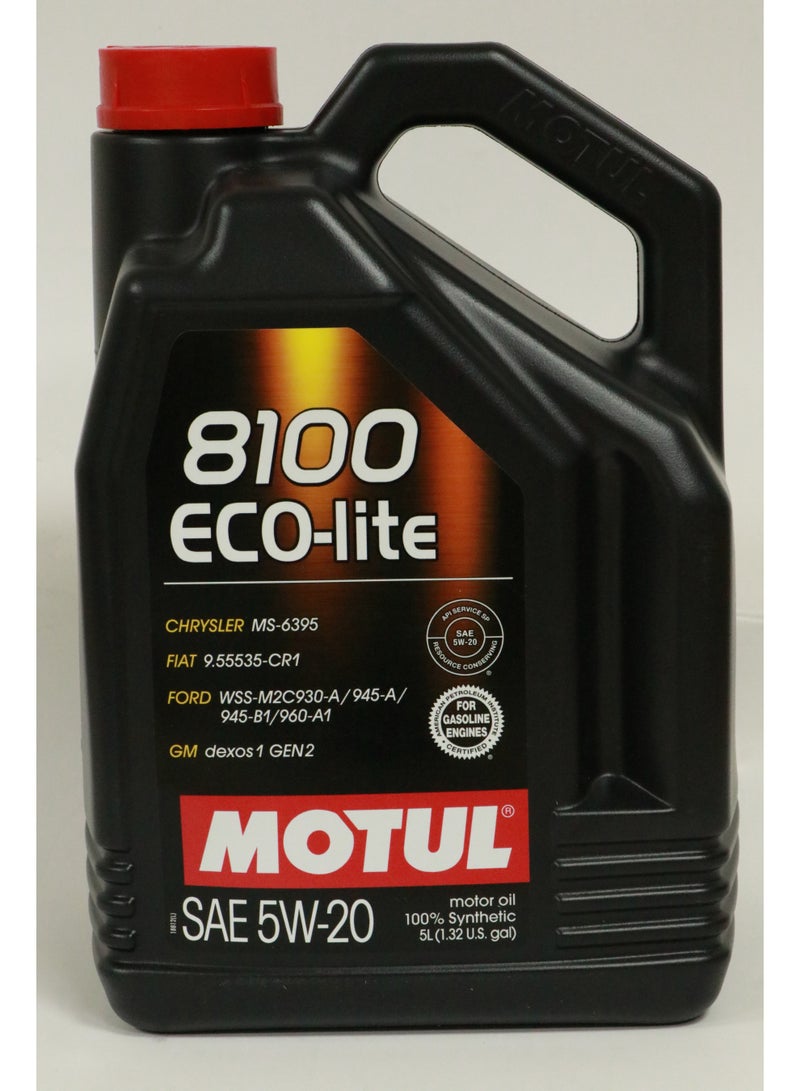 8100 ECO-Lite I 5W-20 Fully Synthetic Engine Oil (5 Liter) Imported from Europe