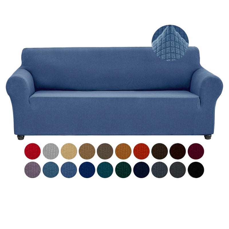 Joccun Stretch Couch Cover Slipcovers 1Piece Sofa Covers for 3 Cushion Couch Spandex Jacquard Washable Furniture Protector Cover for Living RoomKidsPetsSofaRiverside