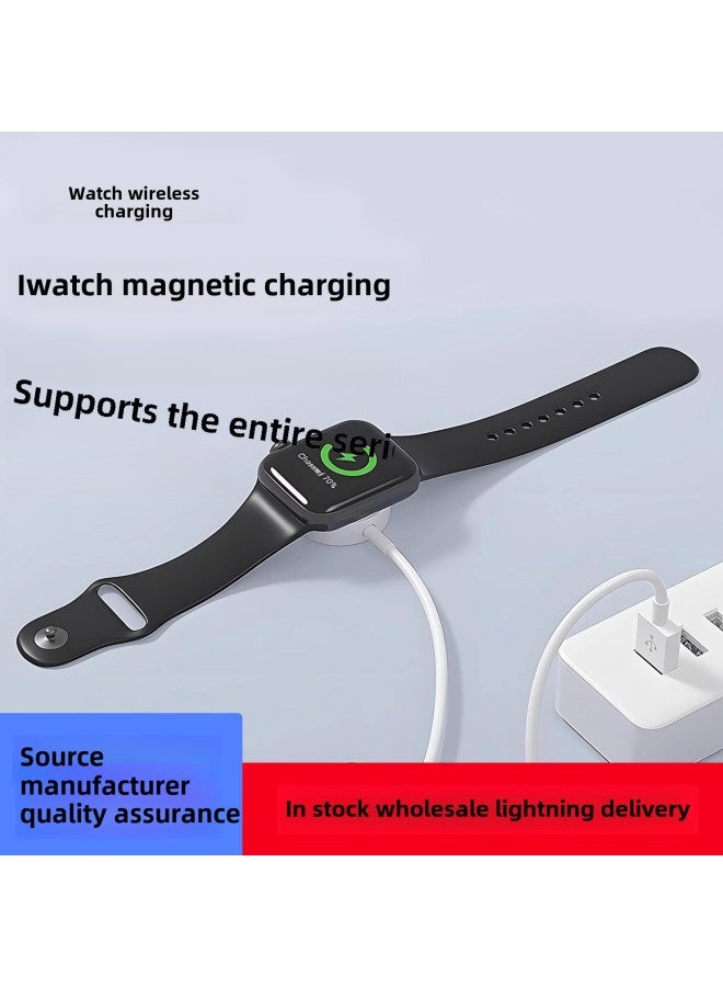 Suitable For Apple Apple Watch Watch Watch Charger Fast Charging Wireless Charging Cable/Magnetic Charging Stand Portable-Color:Type-C Interface Plastic Paragraph [line Length 1 M] Boxed  - Image 1