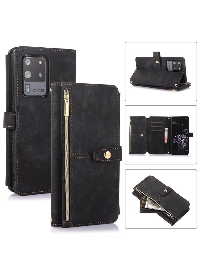 S-TOP Case For Samsung Galaxy S20 Ultra Dream 9-Card Wallet Zipper Bag Leather Phone Case - Image 1