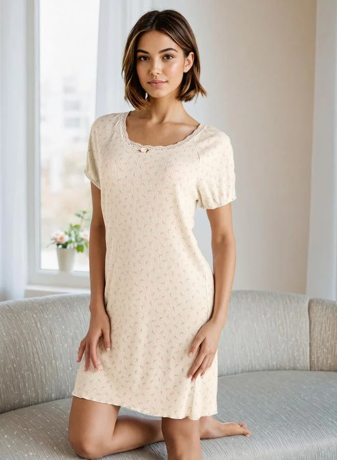 Splash FAV Textured Pointelle Night Dress