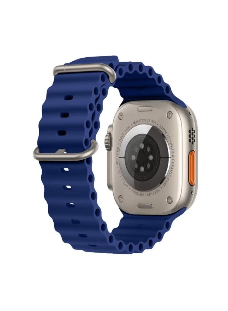 Soft Silicone Ocean Band Compatible With Apple Watch Ultra Band 49mm,45mm,44mm,42mm For Men Women High Quality Adjustable Bands - Image 2
