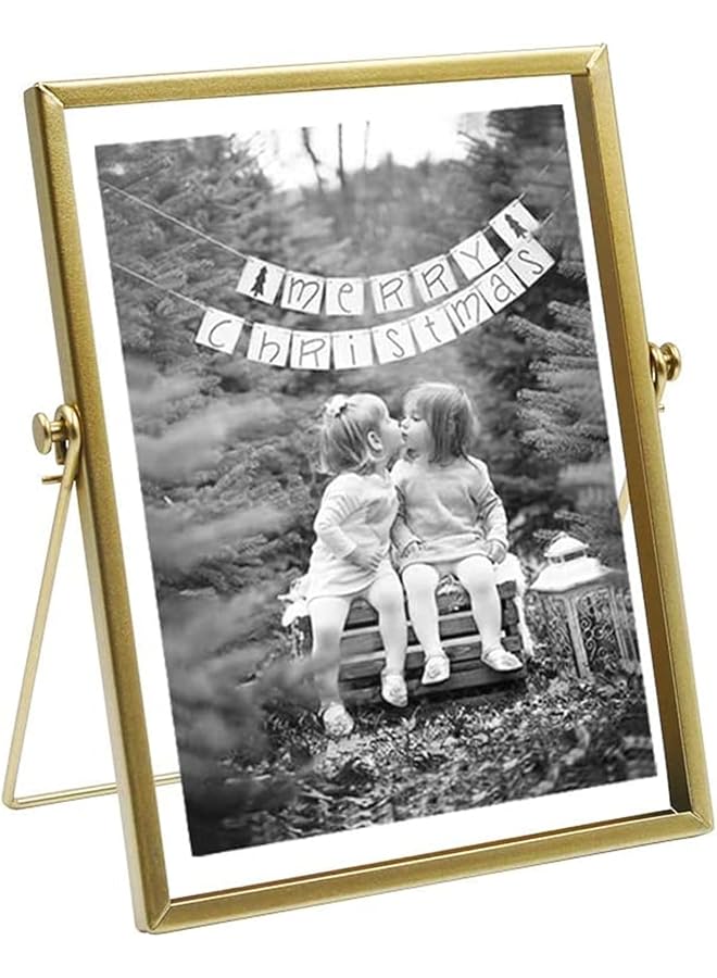 S-TOP Vintage Style Photo Frame, Simple Metal Geometric Picture Frames for Tabletop or Wall Mounting Display 4x6 - Image 1