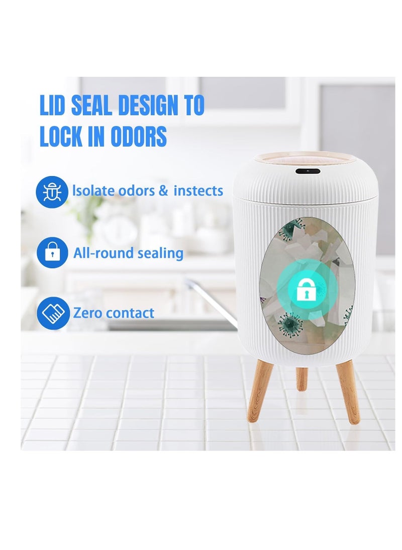 CityRiya-Long Intelligent Trash Can,Smart Bathroom Trash Can 10L,Touchless Motion Sensor Garbage Can with Lid,Smart Sensor Electric Waste Bin Home Trash Can for Kitchen Bathroom Garbage for Bathroom, Office, rv, Bedroom, Living Room  - Image 4