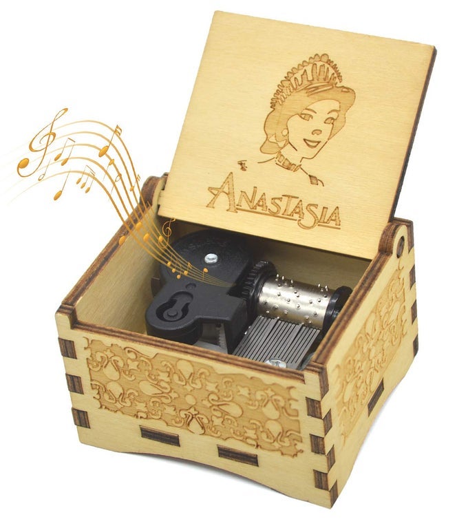ANASTASIA MUSIC BOX WINDUP MECHANISM UNIQUE GIFTSCOLLECTIONS ANTIQUE CARVED MUSICIAL BOX CRAFTS WINDUP