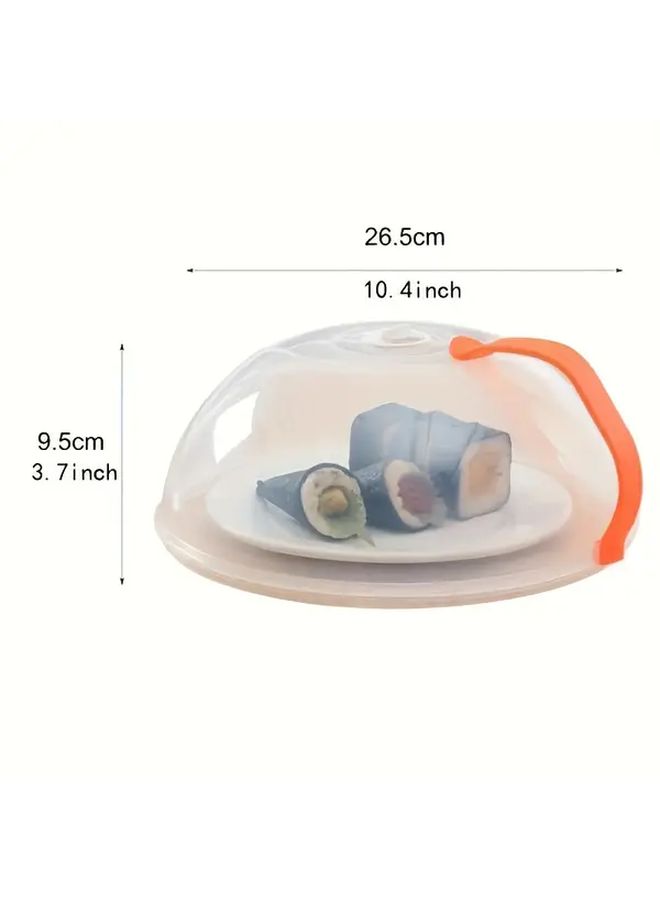 Transparent Microwave Splash Cover With Steam Holes And Easy Grip Handle - Image 4
