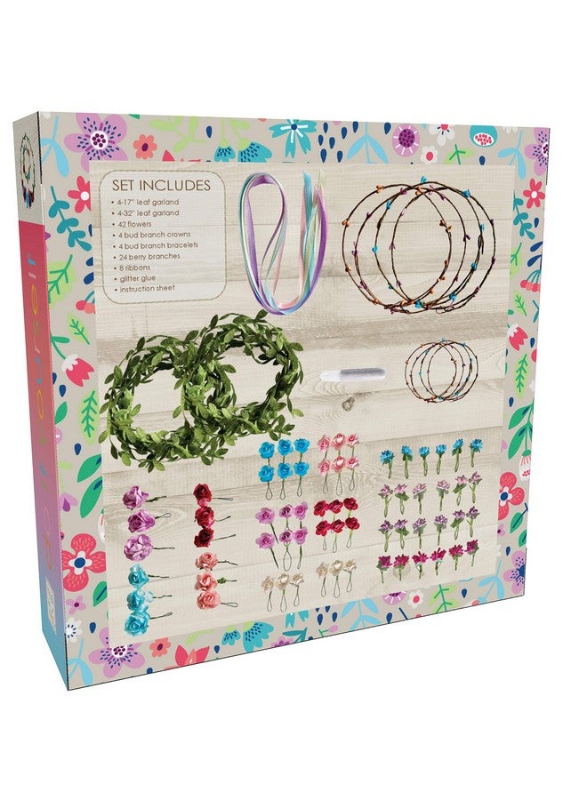 هابينيست مجموعة صنع تاج الزهور بنفسك ومجموعة صناعة الأساور من Hapinest، مجموعة صنع تاج الزهور بنفسك ومجموعة صناعة عصابة الرأس، هدايا عيد ميلاد مثالية، فنون وحرف يدوية للبنات والأولاد من سن 6 إلى 7 سنوات فما فوق - Image 2
