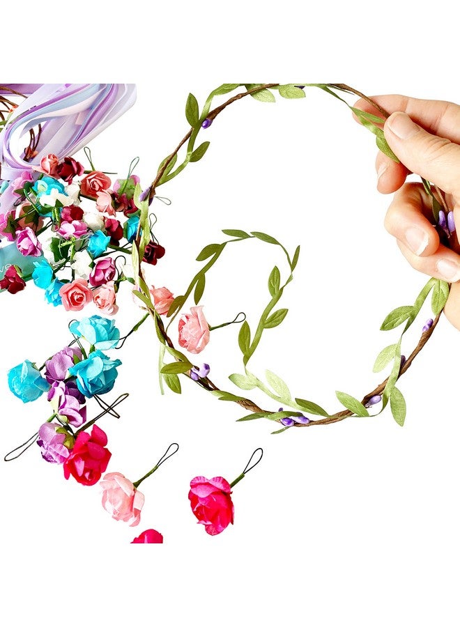 هابينيست مجموعة صنع تاج الزهور بنفسك ومجموعة صناعة الأساور من Hapinest، مجموعة صنع تاج الزهور بنفسك ومجموعة صناعة عصابة الرأس، هدايا عيد ميلاد مثالية، فنون وحرف يدوية للبنات والأولاد من سن 6 إلى 7 سنوات فما فوق - Image 5