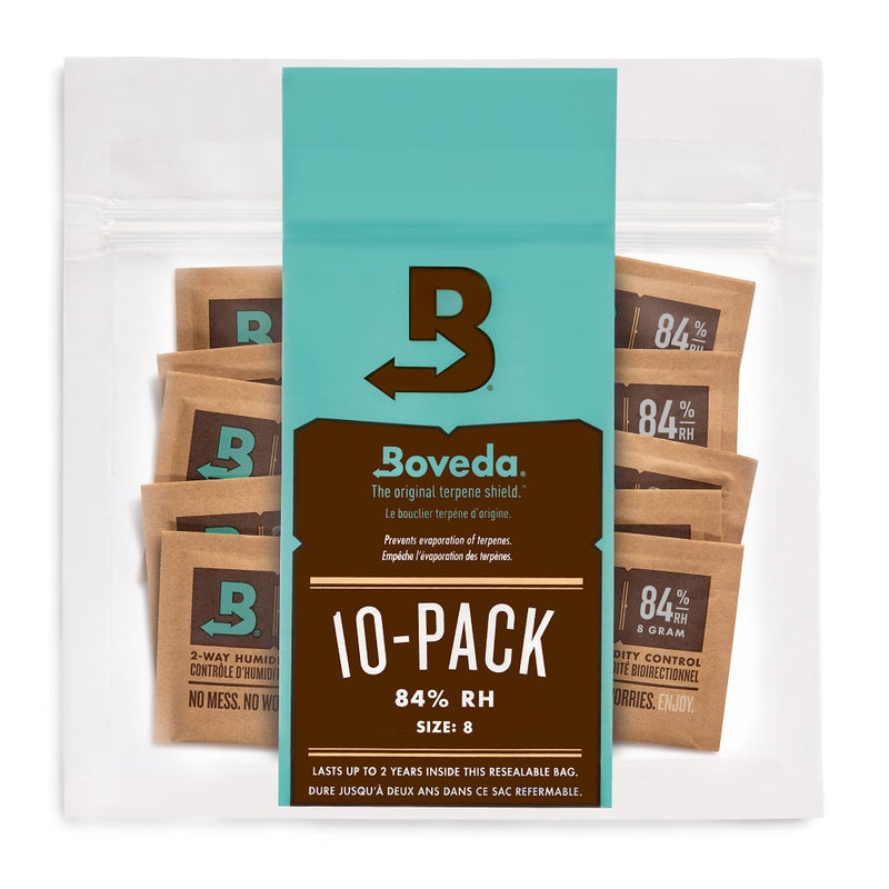 Boveda باوفيدا 84% حزم التحكم في الرطوبة ثنائية الاتجاه لقصب الآلات الوترية - الحجم 8، 10 حزمة - ماصات الرطوبة - تحمي من الجفاف والانقسام - مرطبات قصب مغلفة بشكل فردي لأداء اليوم - Image 1