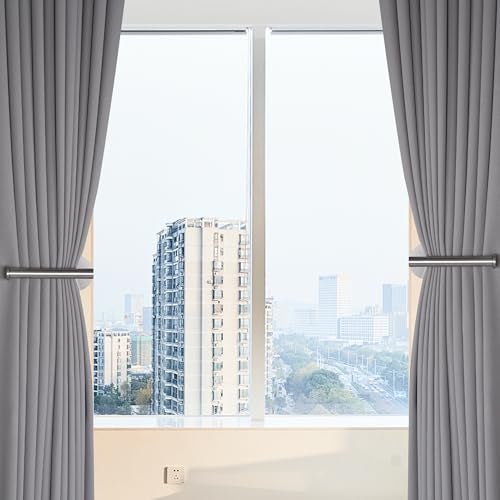 Groleca 2 Pack No Drill Curtain Holdbacks Self-Adhesive/Screw-in Curtain Tiebacks Curtain Pull Backs Curtain Hooks No Drill Curtain Holders Curtain Tie Backs for Curtains (2, Silver) - Image 3