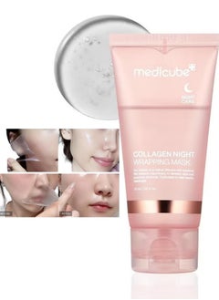 Medicube Medicube Collagen Night Wrapping Peel Off Facial Mask - Overnight Sleeping Mask For Elasticity & Hydration Care, Reduces Sagging & Dullness - Collagen Extract For Radiant Skin  - Image 1