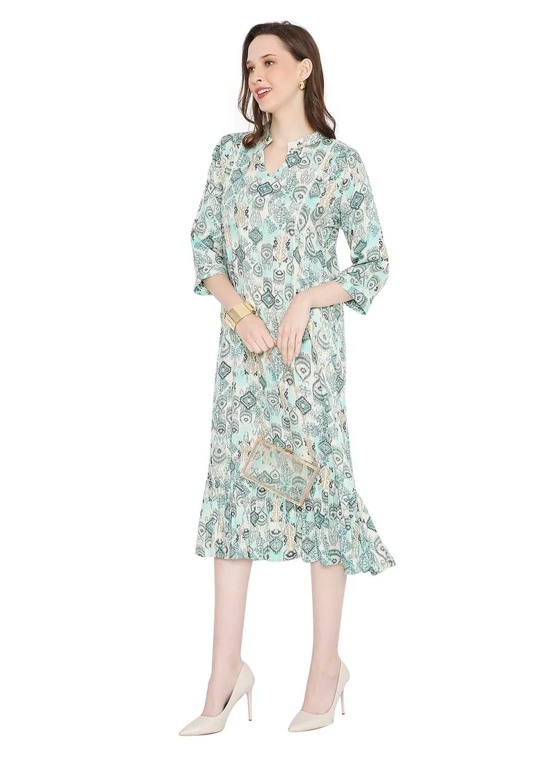 HANA & SARA UNIQUE PRINTED CASUAL STYLED SHORT ARABIC KAFTAN JALABIYA DRESS