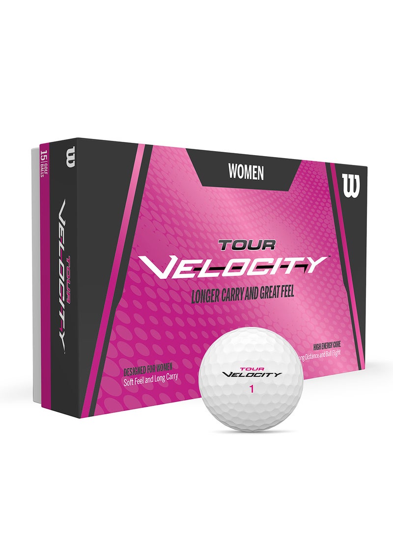 Wilson Tour Velocity Women Golf Balls, Pack of 15  - Image 3
