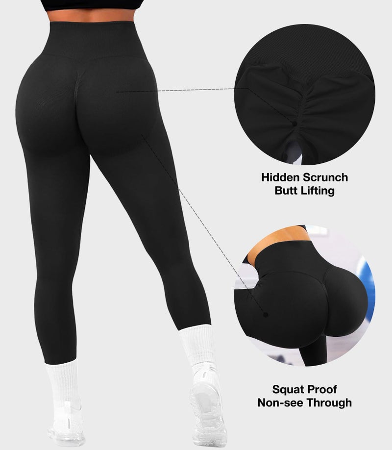JGS1996 Hidden Scrunch Butt Lifting Leggings for Women Tummy Control High Waisted Workout Gym Seamless Impact Yoga Pants - Image 3