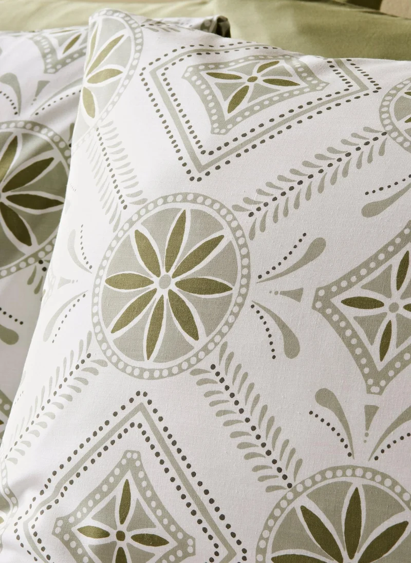 ماتلان Green Global Tile Duvet Set