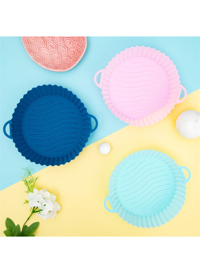 Air Fryer Silicone Pot Air Fryer Silicone Baking Tray Heat Resistant Easy To Clean Non-stick Coated Baking Tray-Specifications:Square Gray - Image 2