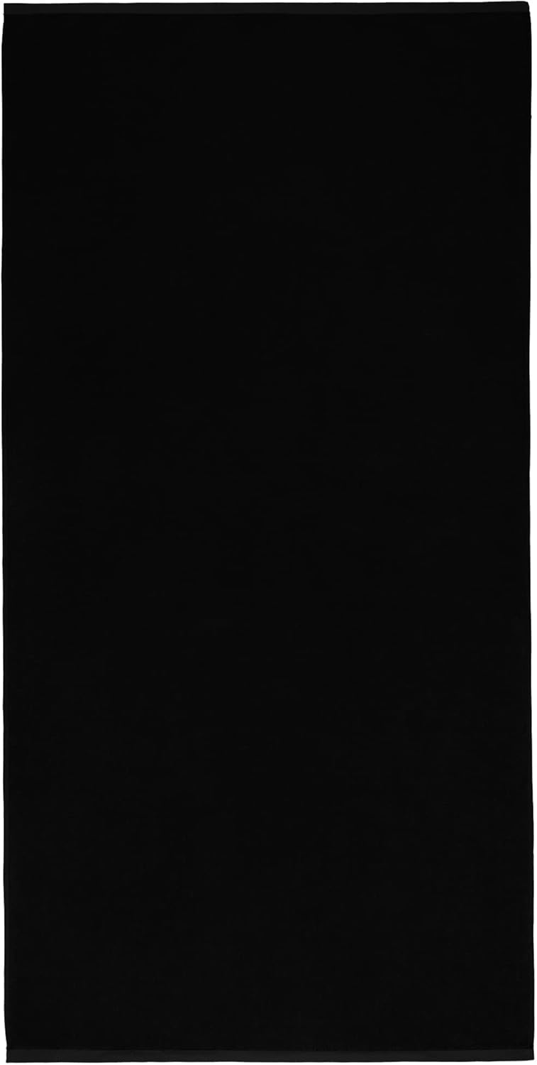 Softerry  Solid Beach Towel 30 x 60 inch Extra Soft Pool and Resort Style  100 Cotton 1 Towel Black - Image 2